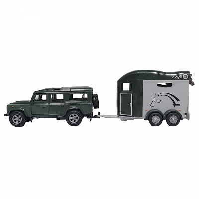 Игровой набор TechnoDrive 1:43 Land Rover с прицепом и фигурками коней 520460.270