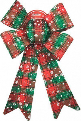 Декорация новогодняя Бант в снежинку 25 см W20-N8228/1-10 