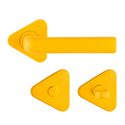 Комплект фурнітури санвузловий MVM S-1105 ручка + WC накладка жовтий без петель