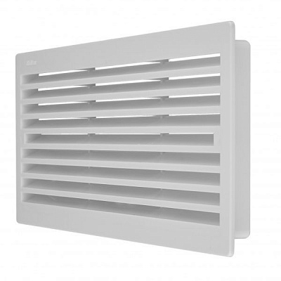 Решетка для вентиляции MiniMax дверная 115 х 295 мм пластик белый 