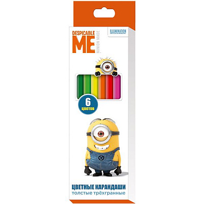 Олівці кольорові товсті тригранні © Universal Despicable Me