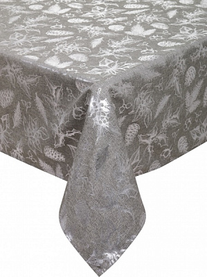 Скатерть Noel 140x220 см серый с серебристым Luna 