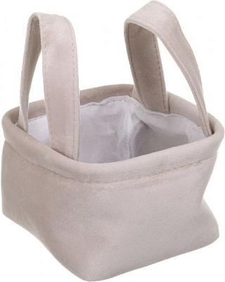 Кошик Velur 14х14х10 см бежевий
