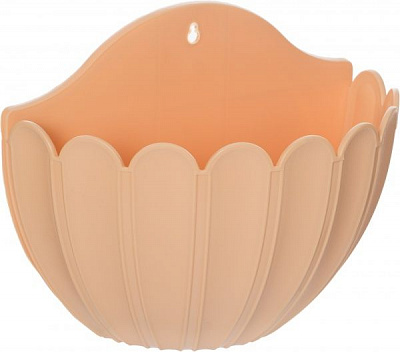Горщик пластиковий Алеана Марго настінний фігурний 1,8л (113030) бежевий
