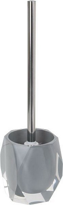 Ершик для унитаза Luna diamond белый с серой колбой