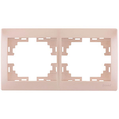 Рамка двухместная Lezard MIRA горизонтальная белый 701-3000-147