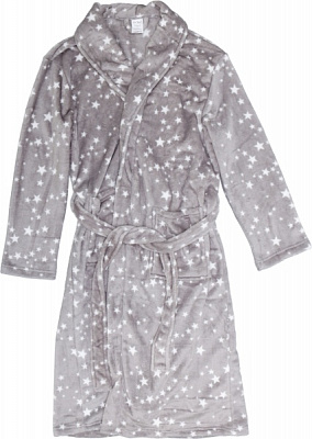 Халат женский La Nuit Звездочки р. S серый 