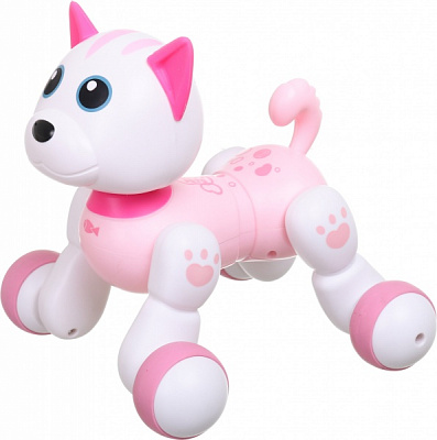 Інтерактивний робот Shantou Котик 22.5х17х18.5 см біло-рожевий 1086A