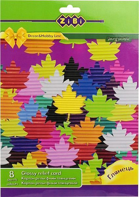 Гофрокартон глянцевый ZB.1971 А4 8 листов ZiBi