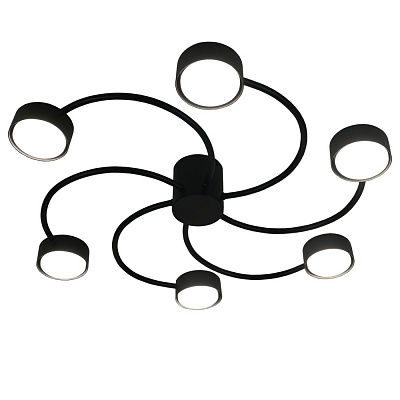 Люстра потолочная Victoria Lighting 6x12 Вт GX53 черный World/PL6 black