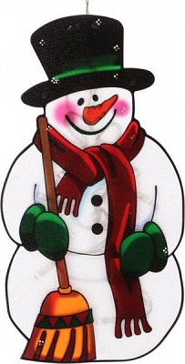 Декорация настенная LED Снеговик 10 ламп 25 см 