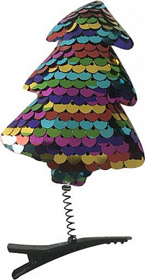 Украшение новогоднее Елочка цветная 2шт*10см