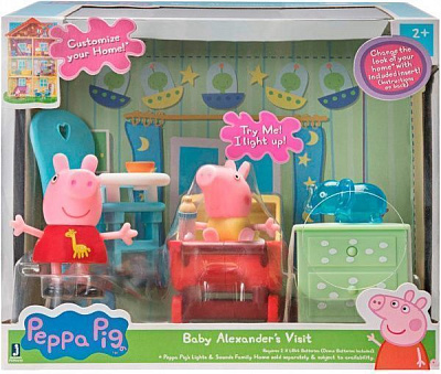 Ігровий набір Peppa Pig в гостях у малюка Олександра (зі світловим ефектом)
