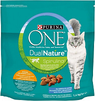 Корм Purina One DualNature с курицей и спирулиной 1,4 кг