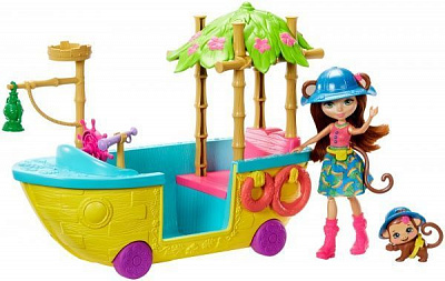 Ігровий набір Enchantimals човен з джунглів мавпеняти меріт