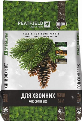 Субстрат торфяной PEATFIELD для хвойных 40 л
