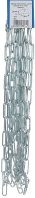 Цепь длиннозвеньевая 3 мм 5 м оцинкованная