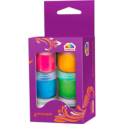 Фарби гуашеві 6 кольорів 60 мл перламутр Гамма UA
