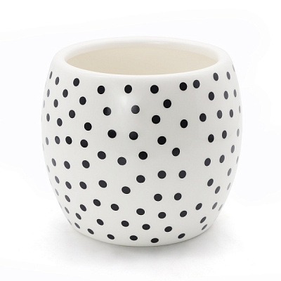 Кашпо керамічне МВМ DH-FLOWERS-27 WHITE 13 см Білий