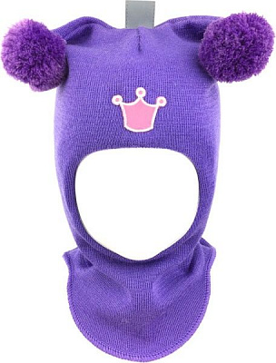 Шапочка детская для девочки Beezy Белка р.47-49 темно-фиолетовый 1412 