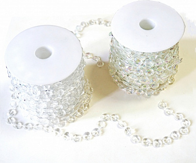 Декорація новорічна Xinchang Trust-Worthy Import & Export Co буси у тубі 0,01х15 м прозорі P6-B10-15M