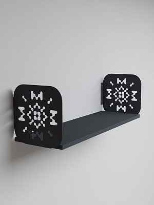 Полка навесная Metkas Home Дом 700x220x220 мм антрацит