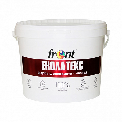 Фарба водоемульсійна Front Еколатекс шовковистий мат 12кг