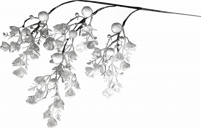 Гілочка декоративна Sunrise Crafts з кульками, перлами і квітками 70 см LH7140S4