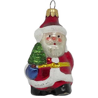 Іграшка на ялинку Дід Мороз з ялинкою різнокольоровий 2343