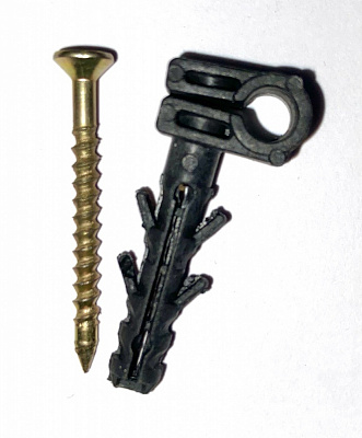 Обойма для труб UP! (Underprice) D 5-6 мм с ударным шурупом 100 шт. черный