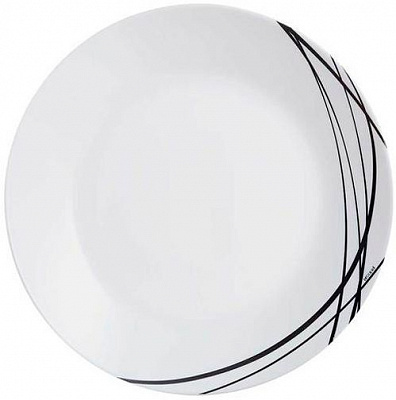 Тарілка обідня Domitille noir 25 см біла P3360 Arcopal