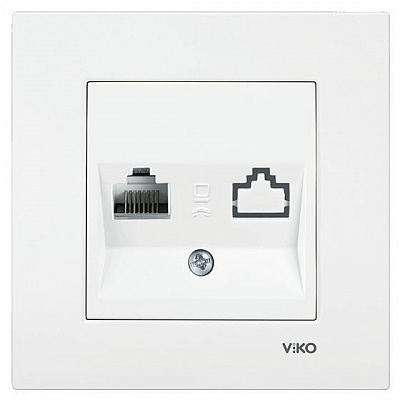 Розетка комп’ютерна Viko Karre білий 90960032