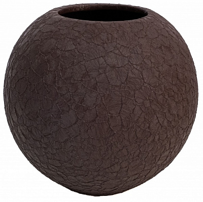 Ваза керамическая Nana ceramics Шар 16 см шелк шоколад 