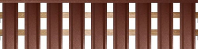 Декоративна огорожа Евроштакет Парканчик 300х1250 мм коричневий