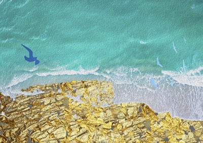 Картина на холсте Волна и ветер (без рамы) 55x80 см ТЕРРАВОЛ 