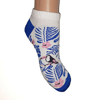 Шкарпетки жіночі ZOZ Тукан р. 23 білий із синім 1 пар 
