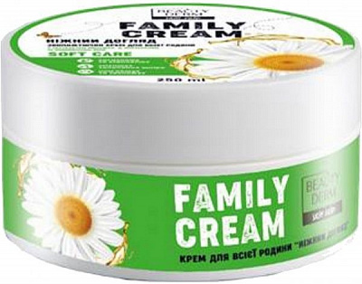 Крем Beauty Derm зволожуючий для всієї родини Ніжний догляд 250 мл