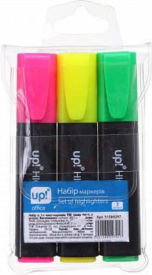 Набір маркерів UP! (Underprice) 1-5 мм рожевийзеленийжовтий