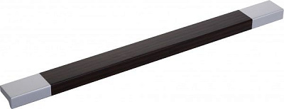 Мебельная ручка D-752 Al/wood 192 мм хром/дерево красное DC 72706