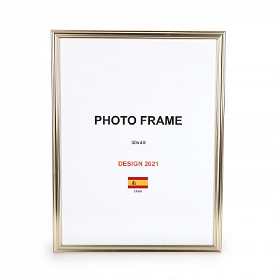 Рамка для фото 1 фото 30х40 см белое золото 