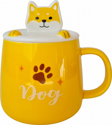 Чашка с крышкой Phone Break Yellow 400 мл A0520-JZ20S08Y Astera