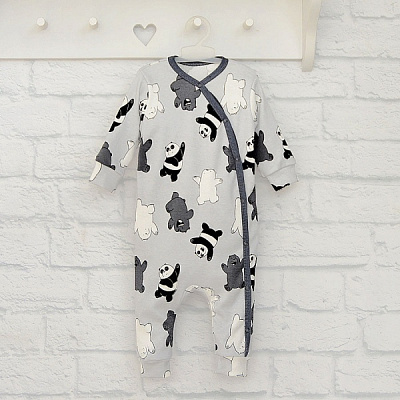 Чоловічок унісекс Blanka Ведмедик р.80 сірий 110004