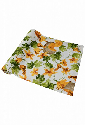 Дорожка (раннер) Happy Fall d3 40x140 см оранжевый/белый с золотистым Прованс 