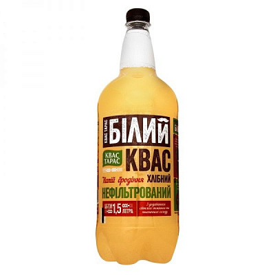 Квас Тарас белый хлебный ПЭТ 1,5 л 