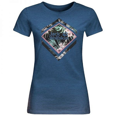 Футболка Jack Wolfskin TROPICAL SQUARE T W 1806931-1588 р. XS синій