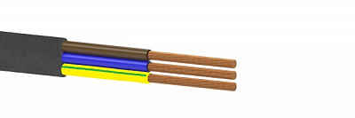 Кабель силовой многожильный Одескабель ВВГнг-LS-П 3x2,5 (5кл) -0,66 2,5 металл 