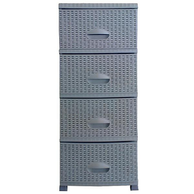 Комод пластиковый Rattan 910х440х375 мм серый