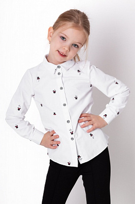 Блуза Mevis р.146 белый 4361 