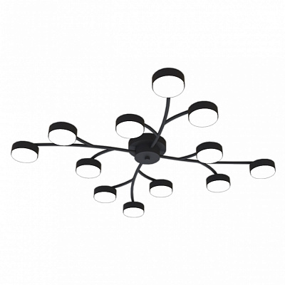 Люстра потолочная Hopfen STARK SKOG-GX-12 BK 12xGX53 черный