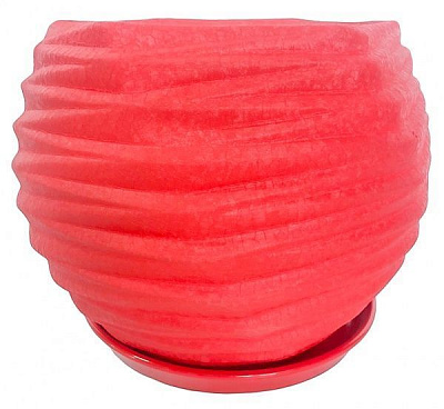 Горшок Вьюнок шелк круглый 10 л красный 